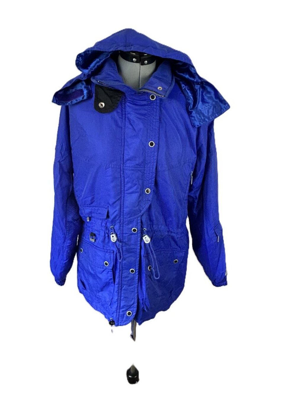 Vintage Spyder Ski/Snow Jacket Blue Hooded Embroidered Women's 10 Blue
